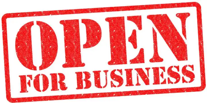 open for business